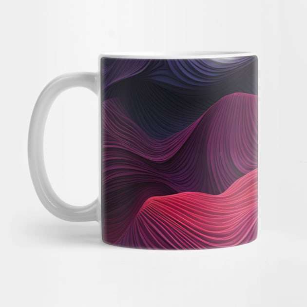 Elegant Purple and Red Waves Wallpaper by AbstractGuy